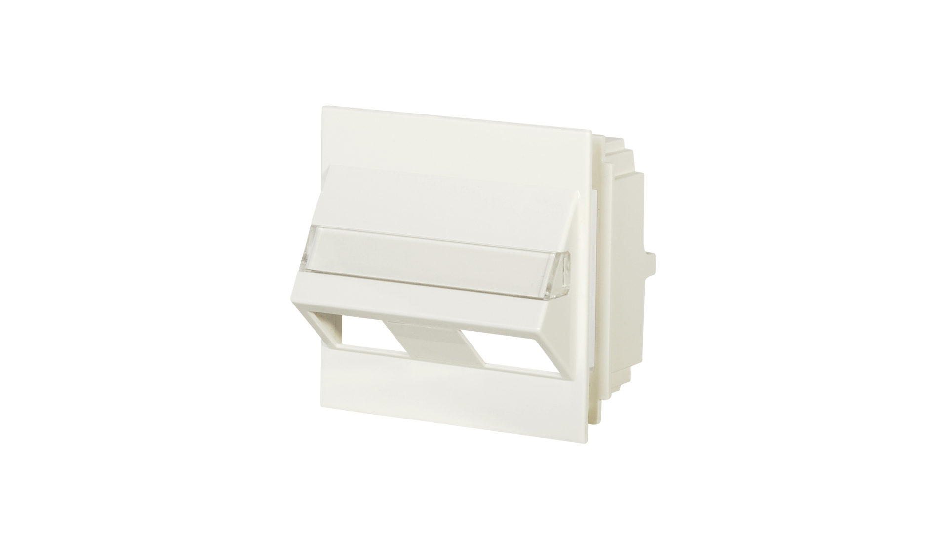 Näslock med fönster 2xRJ45 Vit