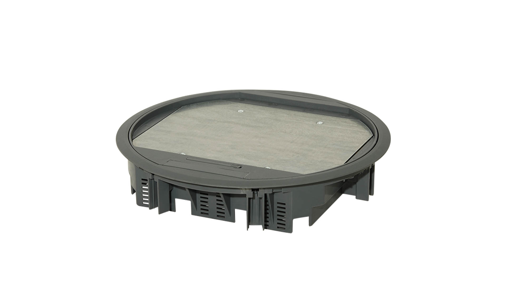 Installationsenhet plast Ø307mm Min höjd 65 mm grå